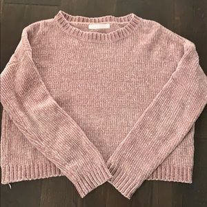 Chenille light pink sweater